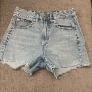 Garage Light Wash Denim Jean Shorts